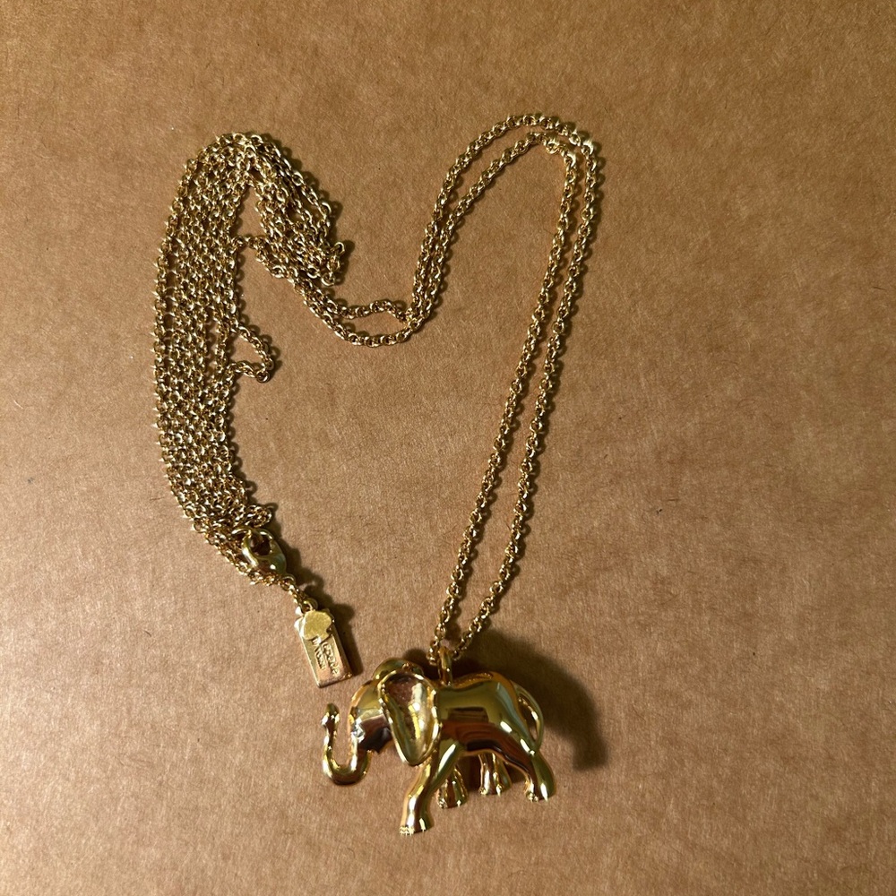 Kate Spade Gold Elephant Pendant Necklace